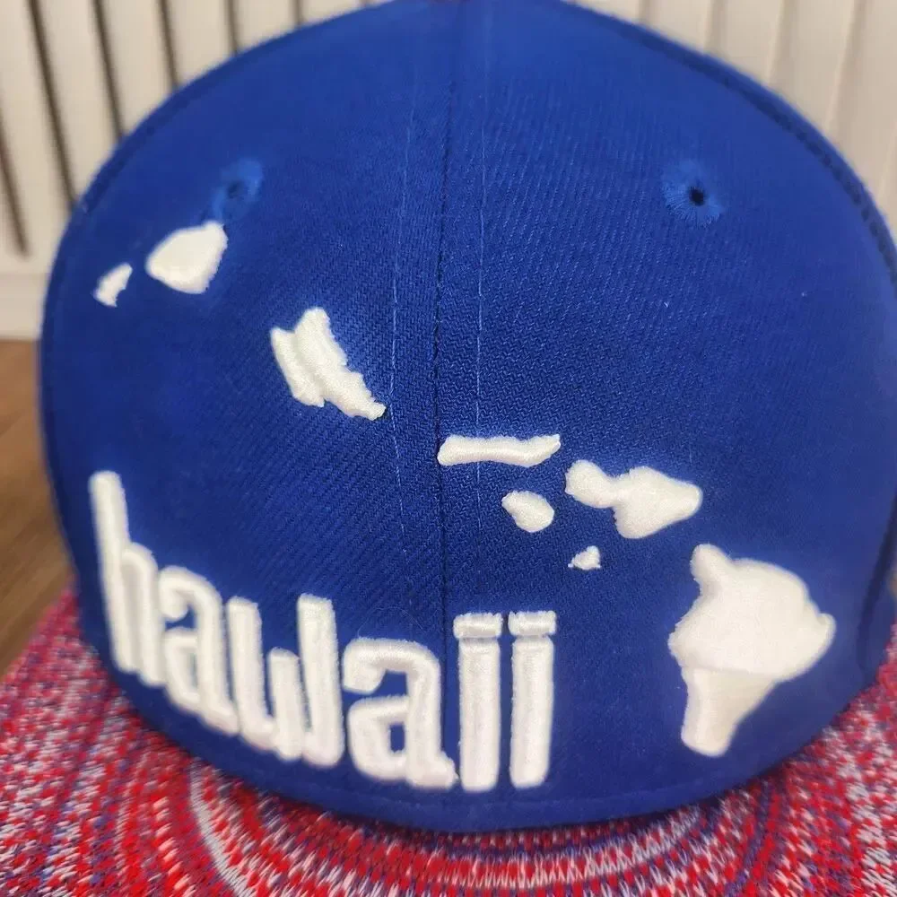 Hawaii New Era 9fifty Original Fit Snapback Hat Cap Blue Red Hawaiian Islands HI